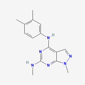 N~4~-(3,4-dimethylphenyl)-N~6~,1-dimethyl-1H-pyrazolo[3,4-d]pyrimidine-4,6-diamine