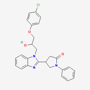 4-{1-[3-(4-chlorophenoxy)-2-hydroxypropyl]-1H-benzimidazol-2-yl}-1-phenylpyrrolidin-2-one