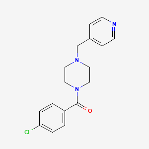 molecular formula C17H18ClN3O B11299308 (4-Chlorophenyl)[4-(pyridin-4-ylmethyl)piperazin-1-yl]methanone 