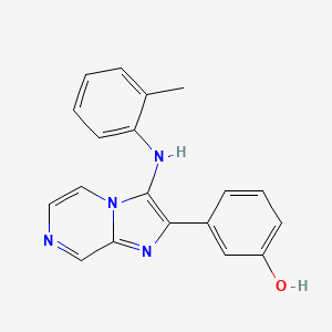 3-{3-[(2-Methylphenyl)amino]imidazo[1,2-a]pyrazin-2-yl}phenol