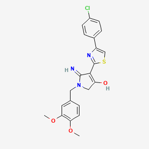 5-amino-4-[4-(4-chlorophenyl)-1,3-thiazol-2-yl]-1-(3,4-dimethoxybenzyl)-1,2-dihydro-3H-pyrrol-3-one