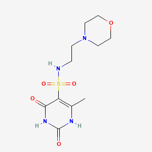 molecular formula C11H18N4O5S B11299352 2-hydroxy-4-methyl-N-[2-(morpholin-4-yl)ethyl]-6-oxo-1,6-dihydropyrimidine-5-sulfonamide 