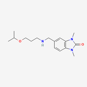 molecular formula C16H25N3O2 B11299366 1,3-dimethyl-5-({[3-(propan-2-yloxy)propyl]amino}methyl)-1,3-dihydro-2H-benzimidazol-2-one 