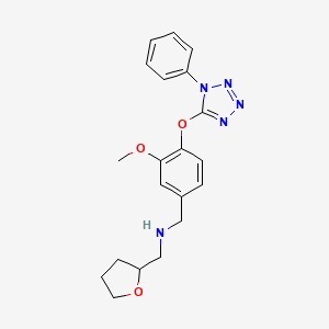 1-{3-methoxy-4-[(1-phenyl-1H-tetrazol-5-yl)oxy]phenyl}-N-(tetrahydrofuran-2-ylmethyl)methanamine