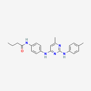 N-[4-({6-methyl-2-[(4-methylphenyl)amino]pyrimidin-4-yl}amino)phenyl]butanamide