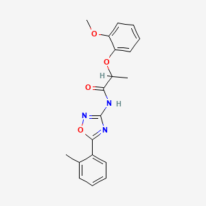 2-(2-methoxyphenoxy)-N-[5-(2-methylphenyl)-1,2,4-oxadiazol-3-yl]propanamide