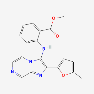 Methyl 2-{[2-(5-methyl-2-furyl)imidazo[1,2-a]pyrazin-3-yl]amino}benzoate