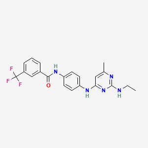 N-(4-{[2-(ethylamino)-6-methylpyrimidin-4-yl]amino}phenyl)-3-(trifluoromethyl)benzamide