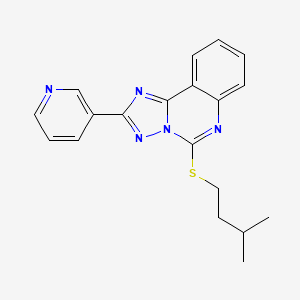 5-[(3-Methylbutyl)sulfanyl]-2-(pyridin-3-yl)[1,2,4]triazolo[1,5-c]quinazoline