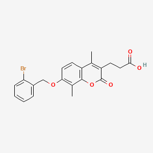 3-{7-[(2-bromobenzyl)oxy]-4,8-dimethyl-2-oxo-2H-chromen-3-yl}propanoic acid