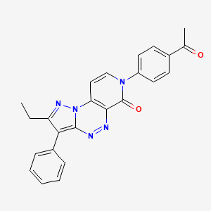 molecular formula C24H19N5O2 B11299469 7-(4-acetylphenyl)-2-ethyl-3-phenylpyrazolo[5,1-c]pyrido[4,3-e][1,2,4]triazin-6(7H)-one 