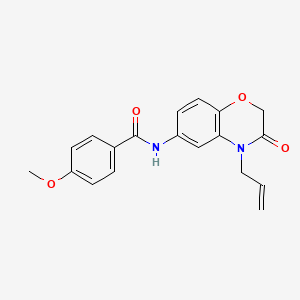 molecular formula C19H18N2O4 B11299490 4-methoxy-N-[3-oxo-4-(prop-2-en-1-yl)-3,4-dihydro-2H-1,4-benzoxazin-6-yl]benzamide 