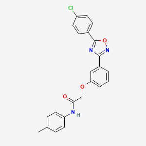 2-{3-[5-(4-chlorophenyl)-1,2,4-oxadiazol-3-yl]phenoxy}-N-(4-methylphenyl)acetamide