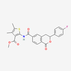 methyl 2-({[3-(4-fluorophenyl)-1-oxo-3,4-dihydro-1H-isochromen-6-yl]carbonyl}amino)-4,5-dimethylthiophene-3-carboxylate