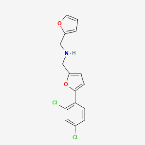 1-[5-(2,4-dichlorophenyl)furan-2-yl]-N-(furan-2-ylmethyl)methanamine