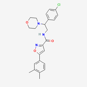 N-[2-(4-chlorophenyl)-2-(morpholin-4-yl)ethyl]-5-(3,4-dimethylphenyl)-1,2-oxazole-3-carboxamide