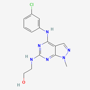 2-({4-[(3-chlorophenyl)amino]-1-methyl-1H-pyrazolo[3,4-d]pyrimidin-6-yl}amino)ethanol