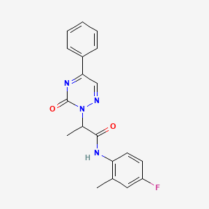 N-(4-fluoro-2-methylphenyl)-2-(3-oxo-5-phenyl-1,2,4-triazin-2(3H)-yl)propanamide