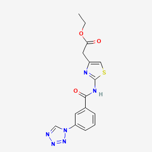 ethyl (2-{[3-(1H-tetrazol-1-yl)benzoyl]amino}-1,3-thiazol-4-yl)acetate