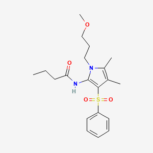 N-[1-(3-methoxypropyl)-4,5-dimethyl-3-(phenylsulfonyl)-1H-pyrrol-2-yl]butanamide