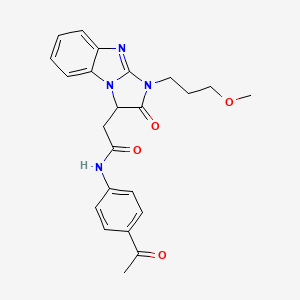 molecular formula C23H24N4O4 B11299587 N-(4-acetylphenyl)-2-[1-(3-methoxypropyl)-2-oxo-2,3-dihydro-1H-imidazo[1,2-a]benzimidazol-3-yl]acetamide 