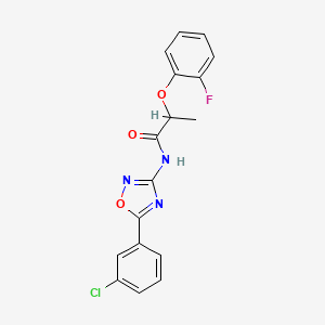 N-[5-(3-chlorophenyl)-1,2,4-oxadiazol-3-yl]-2-(2-fluorophenoxy)propanamide