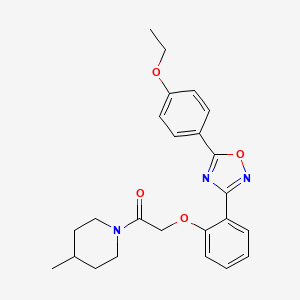 2-{2-[5-(4-Ethoxyphenyl)-1,2,4-oxadiazol-3-yl]phenoxy}-1-(4-methylpiperidin-1-yl)ethanone