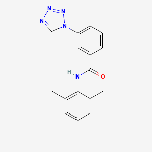 molecular formula C17H17N5O B11299632 3-(1H-tetrazol-1-yl)-N-(2,4,6-trimethylphenyl)benzamide 