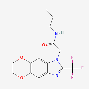 N-propyl-2-[2-(trifluoromethyl)-6,7-dihydro-1H-[1,4]dioxino[2,3-f]benzimidazol-1-yl]acetamide