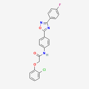 2-(2-chlorophenoxy)-N-{4-[3-(4-fluorophenyl)-1,2,4-oxadiazol-5-yl]phenyl}acetamide