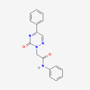 2-(3-oxo-5-phenyl-1,2,4-triazin-2(3H)-yl)-N-phenylacetamide