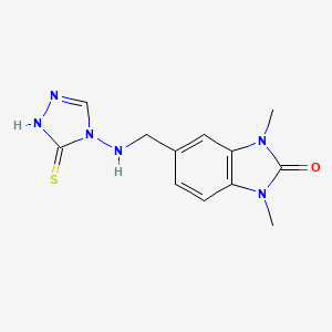 1,3-dimethyl-5-{[(3-sulfanyl-4H-1,2,4-triazol-4-yl)amino]methyl}-1,3-dihydro-2H-benzimidazol-2-one