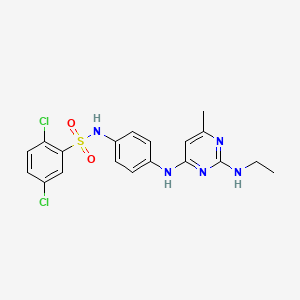 2,5-dichloro-N-(4-((2-(ethylamino)-6-methylpyrimidin-4-yl)amino)phenyl)benzenesulfonamide