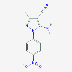 molecular formula C11H9N5O2 B112997 5-Amino-3-methyl-1-(4-nitrophenyl)-1H-pyrazole-4-carbonitrile CAS No. 76982-31-5