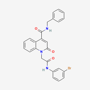 N-benzyl-1-{2-[(3-bromophenyl)amino]-2-oxoethyl}-2-oxo-1,2-dihydroquinoline-4-carboxamide