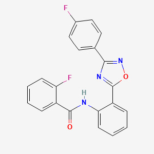 2-fluoro-N-{2-[3-(4-fluorophenyl)-1,2,4-oxadiazol-5-yl]phenyl}benzamide