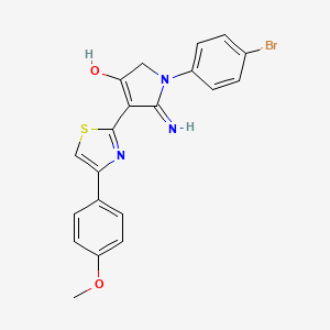 5-amino-1-(4-bromophenyl)-4-[4-(4-methoxyphenyl)-1,3-thiazol-2-yl]-1,2-dihydro-3H-pyrrol-3-one