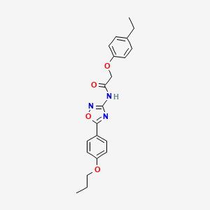 molecular formula C21H23N3O4 B11299731 2-(4-ethylphenoxy)-N-[5-(4-propoxyphenyl)-1,2,4-oxadiazol-3-yl]acetamide 