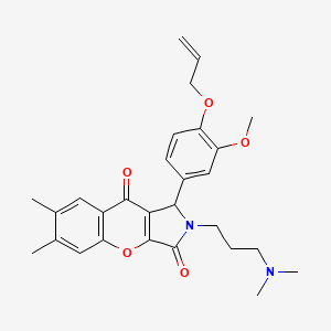 2-[3-(Dimethylamino)propyl]-1-[3-methoxy-4-(prop-2-en-1-yloxy)phenyl]-6,7-dimethyl-1,2-dihydrochromeno[2,3-c]pyrrole-3,9-dione