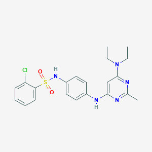 2-chloro-N-(4-((6-(diethylamino)-2-methylpyrimidin-4-yl)amino)phenyl)benzenesulfonamide