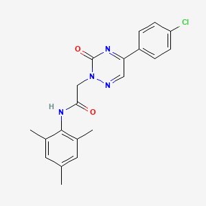 2-[5-(4-chlorophenyl)-3-oxo-1,2,4-triazin-2(3H)-yl]-N-(2,4,6-trimethylphenyl)acetamide