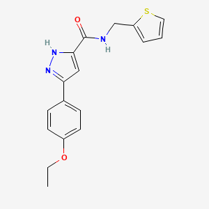 5-(4-ethoxyphenyl)-N-(thiophen-2-ylmethyl)-1H-pyrazole-3-carboxamide