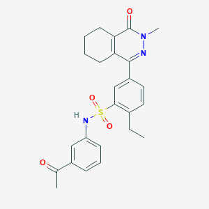 N-(3-acetylphenyl)-2-ethyl-5-(3-methyl-4-oxo-3,4,5,6,7,8-hexahydrophthalazin-1-yl)benzenesulfonamide