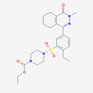 Ethyl 4-{[2-ethyl-5-(3-methyl-4-oxo-3,4,5,6,7,8-hexahydrophthalazin-1-yl)phenyl]sulfonyl}piperazine-1-carboxylate