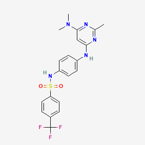 N-(4-((6-(dimethylamino)-2-methylpyrimidin-4-yl)amino)phenyl)-4-(trifluoromethyl)benzenesulfonamide