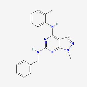 molecular formula C20H20N6 B11299861 N~6~-benzyl-1-methyl-N~4~-(2-methylphenyl)-1H-pyrazolo[3,4-d]pyrimidine-4,6-diamine 