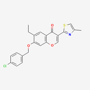 7-[(4-chlorobenzyl)oxy]-6-ethyl-3-(4-methyl-1,3-thiazol-2-yl)-4H-chromen-4-one