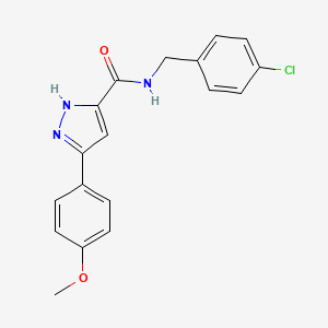 N-(4-chlorobenzyl)-5-(4-methoxyphenyl)-1H-pyrazole-3-carboxamide