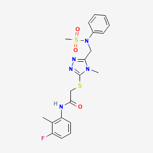 N-(3-fluoro-2-methylphenyl)-2-[(4-methyl-5-{[(methylsulfonyl)(phenyl)amino]methyl}-4H-1,2,4-triazol-3-yl)sulfanyl]acetamide