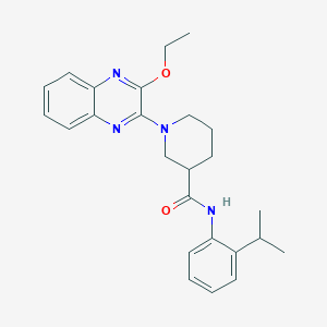 molecular formula C25H30N4O2 B11299943 1-(3-ethoxyquinoxalin-2-yl)-N-[2-(propan-2-yl)phenyl]piperidine-3-carboxamide 